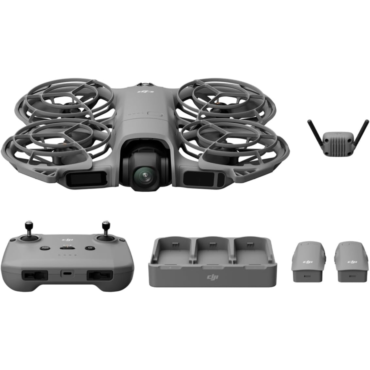 DJI Neo 2 Fly More コンボ RC-N3 付き、初心者向け 4K カメラドローン、安定したデジタル伝送、バッテリー 3 本