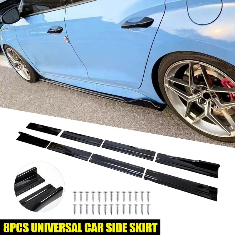 ユニバーサル 86.6 インチサイドスカートロッカーパネル延長アウディ A3 8V A4 B8 BMW X5 E70 E90 G20 F20 VW ID.3 パサート B8 フォードフォーカス