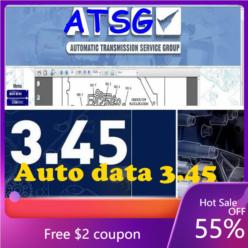 2025 Hot Sell Autodata 3.45 + ATSG 2017 Automotive Maintenance Software+Installation Video Guide Automotive Diagnostic Software