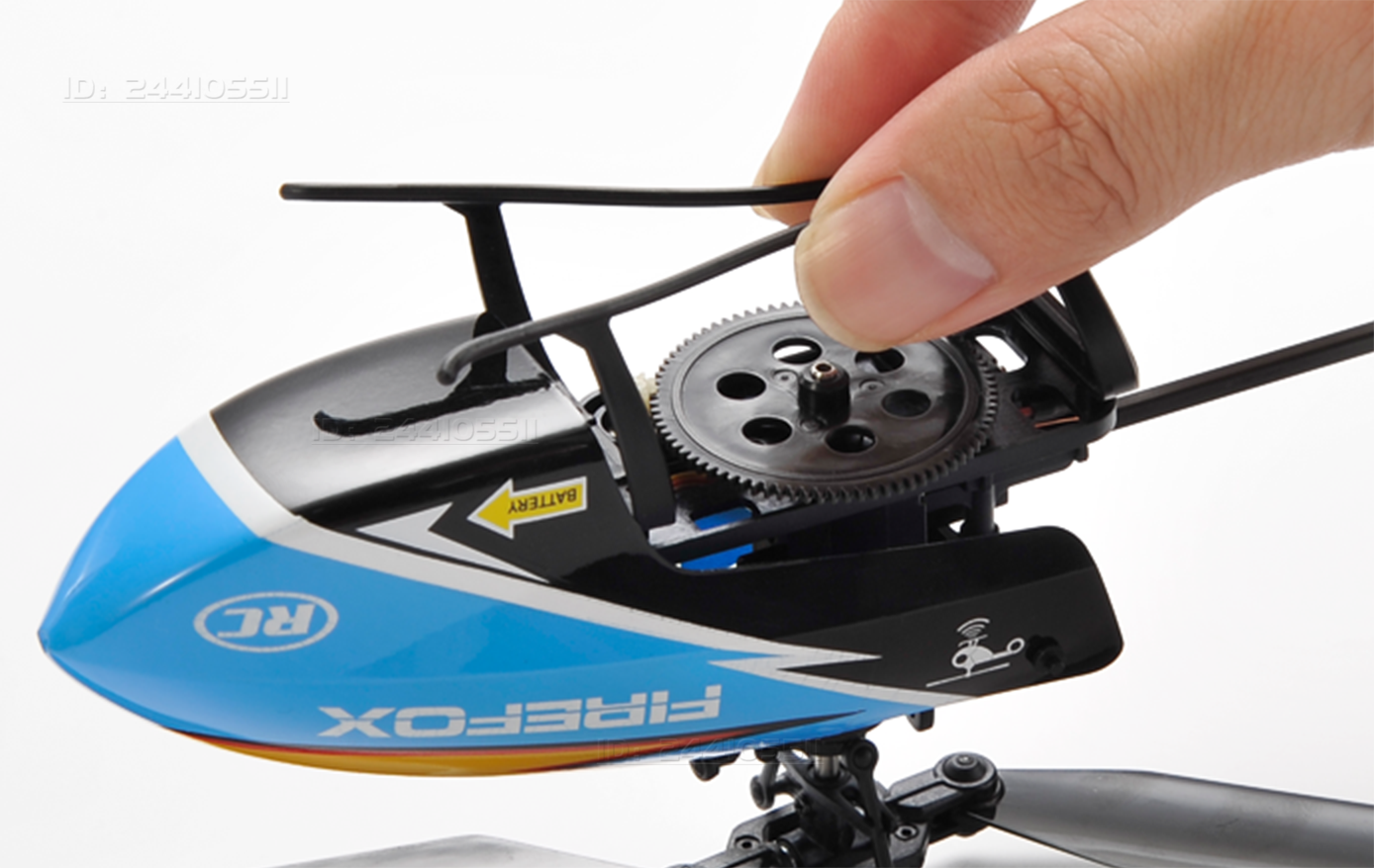 C129 4CH 2.4G RC Helicopter RTF 6-axis Gyroscope One-key Take-off/landing 6G Mode 3.7V Battery Transmitter Coreless Motor Part