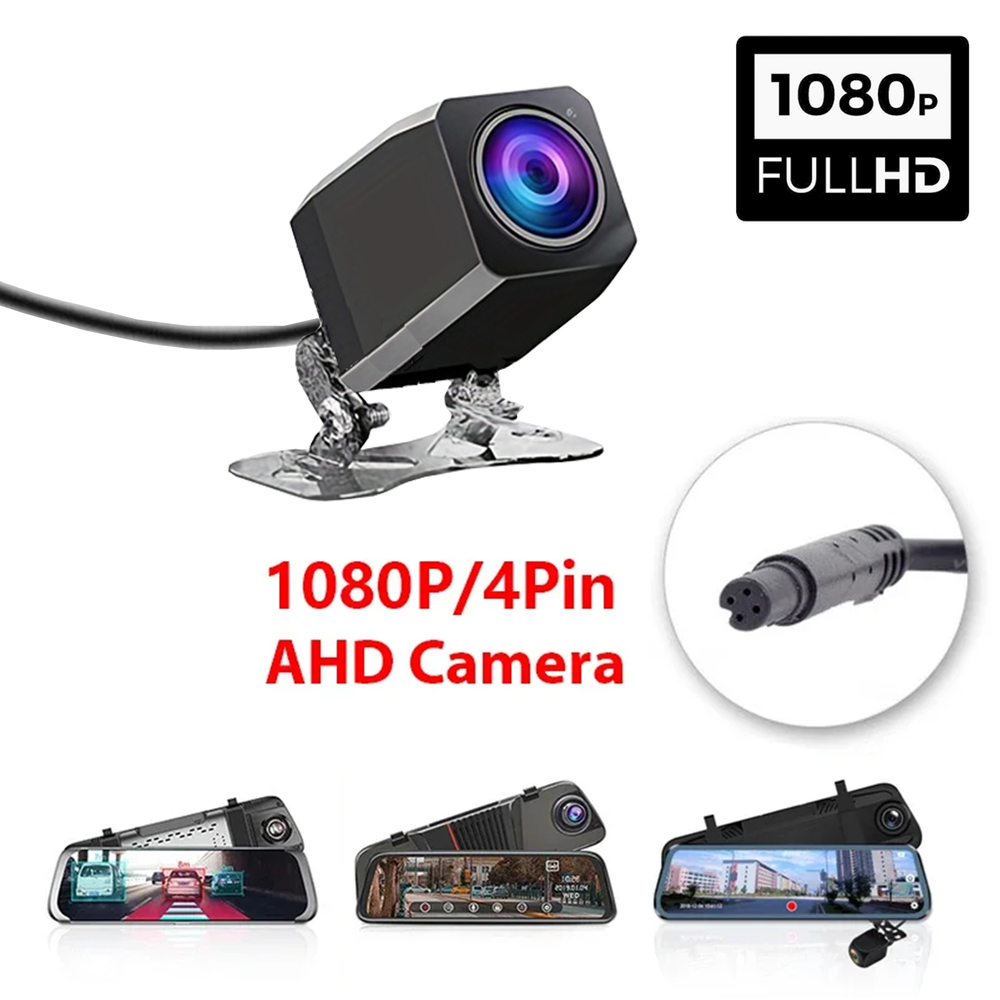 1080P AHD 車リアビューカメラ 4 ピン付き車 DVR 車ミラーダッシュカム防水 2.5 ミリメートルジャックリアカメラカメラなしユニバーサル