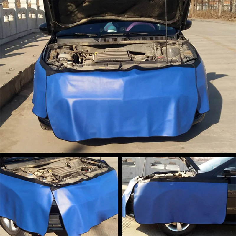 ユニバーサル車磁気フロントフェンダーカバー折りたたみプロテクターメカニックワークマット自動車修理パッド