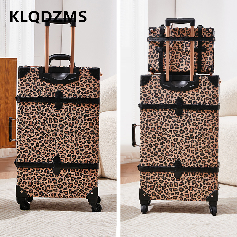 KLQDZMS Rolling Suitcase Set 20 Inch Boarding Box 22"24"26"28" Large Capacity Trolley Case Women's Carry-on Travel Luggage