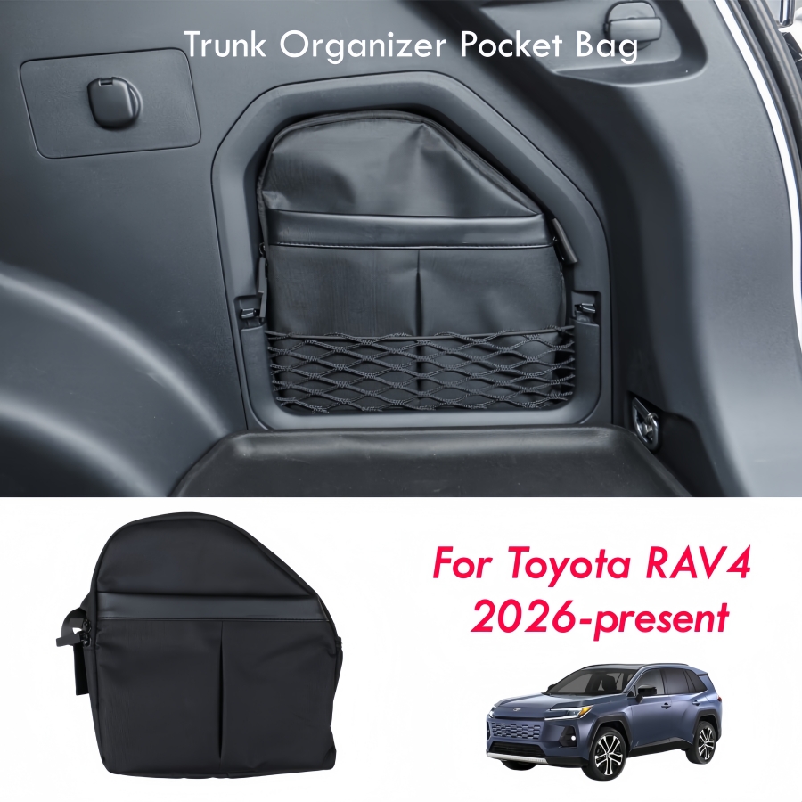 黒オックスフォード布トランクオーガナイザーポケットバッグトヨタ Rav4 2026 トランクカビー収納貨物バッグ RAV4 アクセサリー