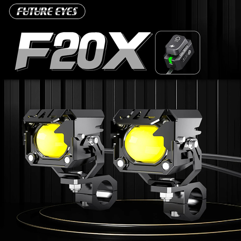 Future Eyes F20X オートバイスポットライト補助 Led フォグライトバックライトハイとロービーム点滅レンズ防水ドライビングランプ