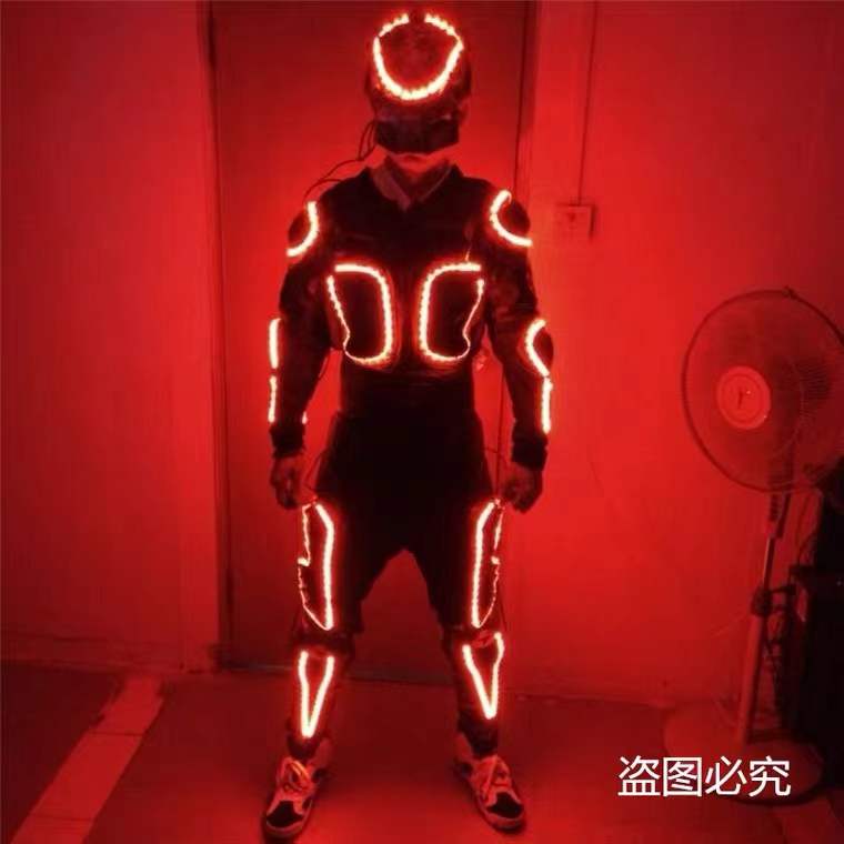 LED 衣装服 LED スーツ LED ロボットスーツファッション LED アーマーライトアップジャケット衣装