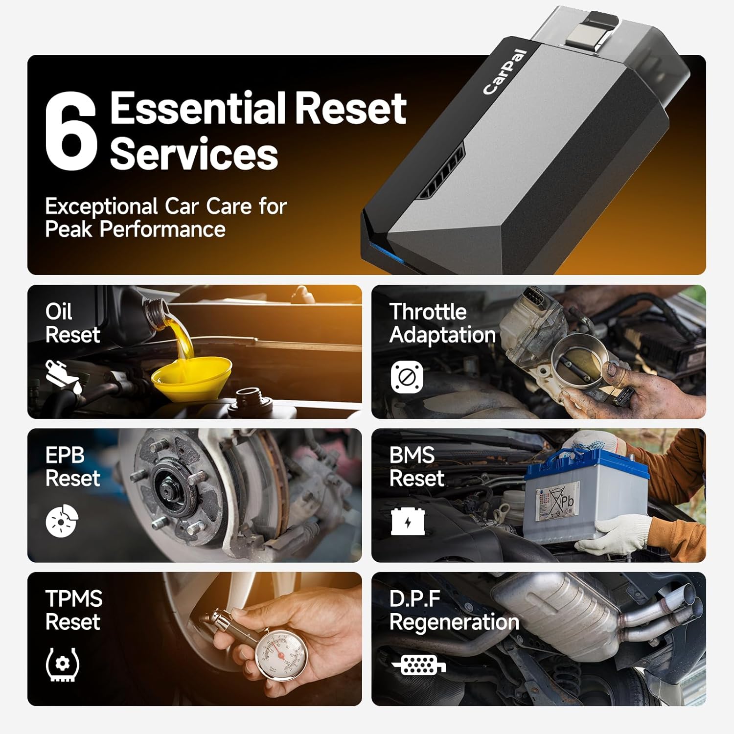 TOPDON OBD2 Bluetooth スキャナコードリーダーすべてのシステム 6 リセット OBD 2 自動診断ツール OBD2 スキャナバッテリーテスター手根骨