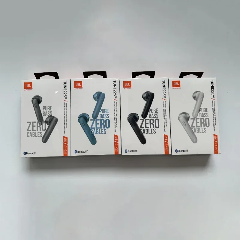 オリジナル JBL チューン 225TWS トゥルーワイヤレス Bluetooth イヤホンヘッドフォンステレオイヤホン低音サウンドヘッドセット T225 TWS 無料カバー付き