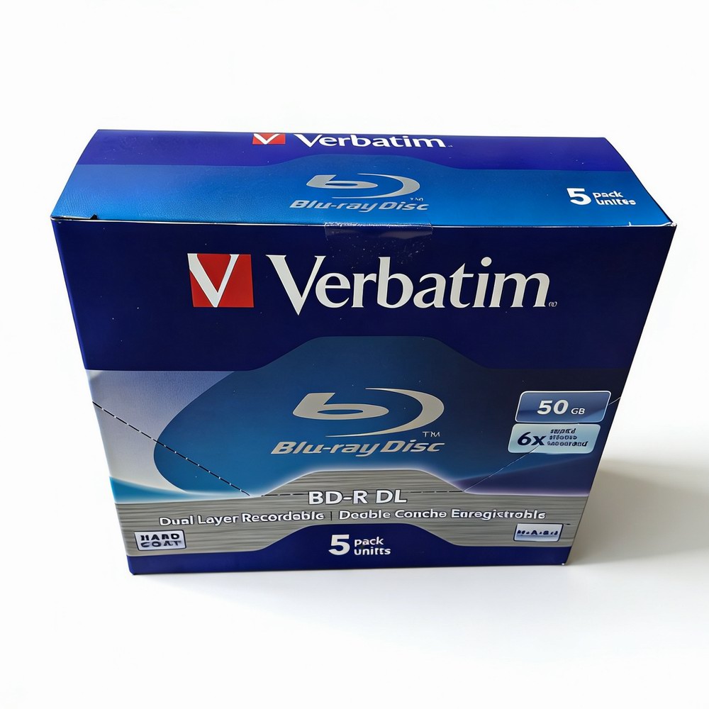 Verbatim Blu-Ray ディスク 5 枚 BD-R DL 50GB 6X BDR ブランク ブルーレイ ディスク デュアルレイヤー記録可能