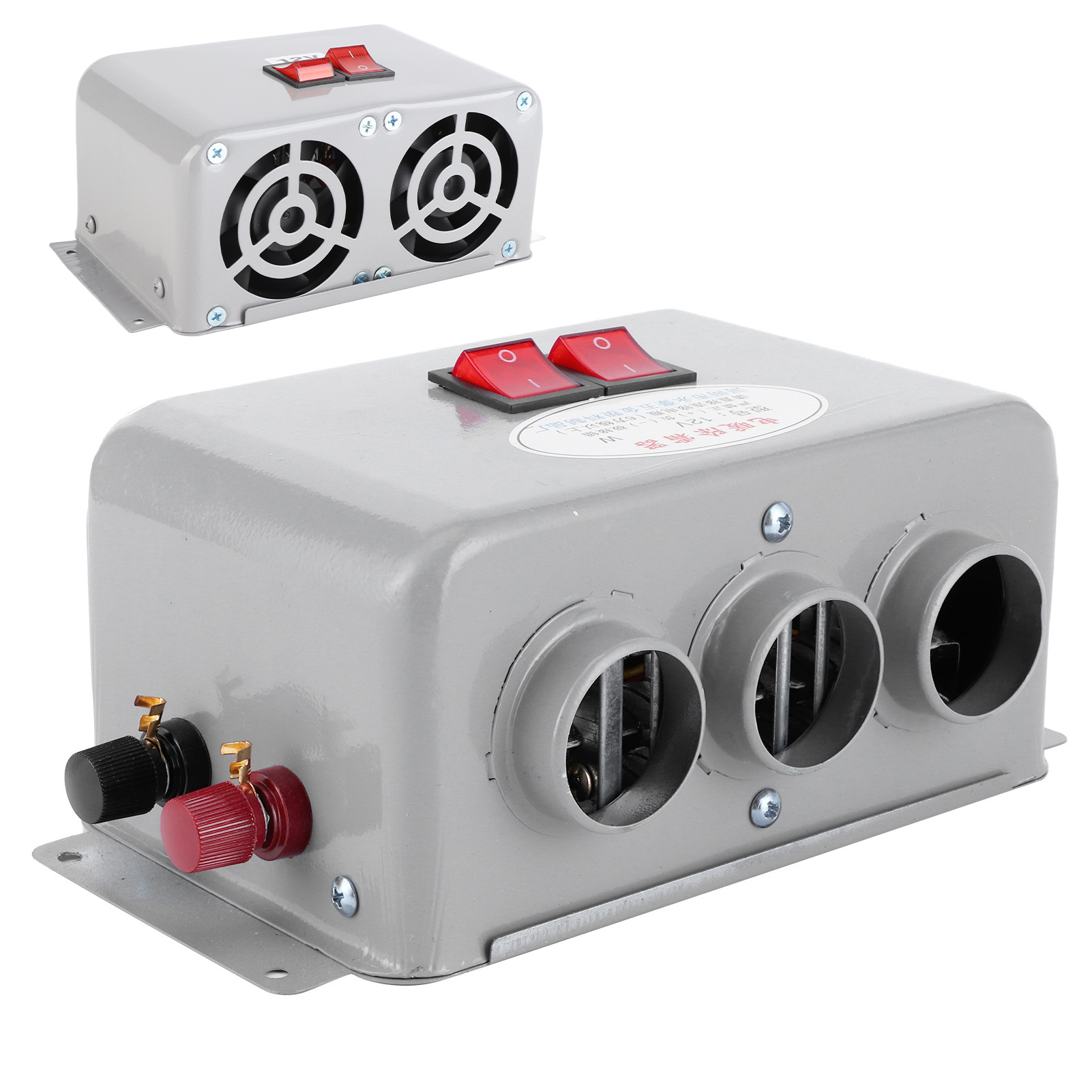 12V カーヒーター コンパクトカーヒーター 3穴 400W‑600W 冬用 急速加熱 ウォーマー 霜取り 低騒音 車用デフロスター