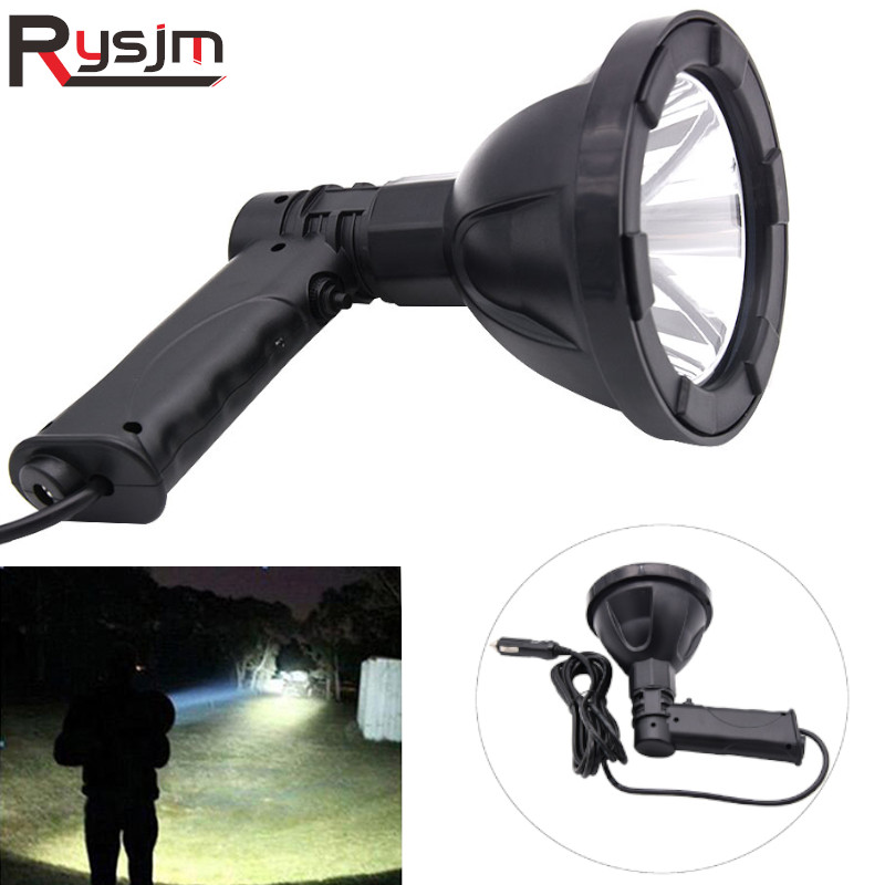 12 V/24 V ハイパワーハンドヘルドライト狩猟ランプサーチライト LED 25 ワット屋外釣りキャンプトーチ芝生ランプ車両ライト