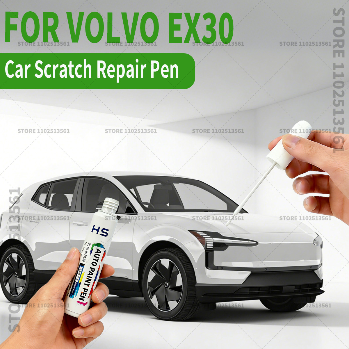 2023-2025 ボルボ EX30 ペイント修理ペンタッチアップスクラッチリムーバー DIY カーアクセサリーミスティグレークリスタルホワイトオニキスブラックブルー