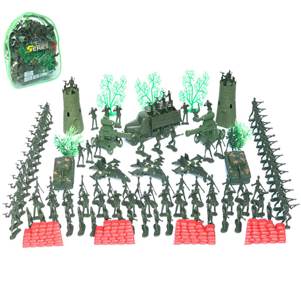 プラスチック製の兵士のおもちゃアーミーマンおもちゃの兵士とトラックモデル子供用ロールプレイングサンドテーブル