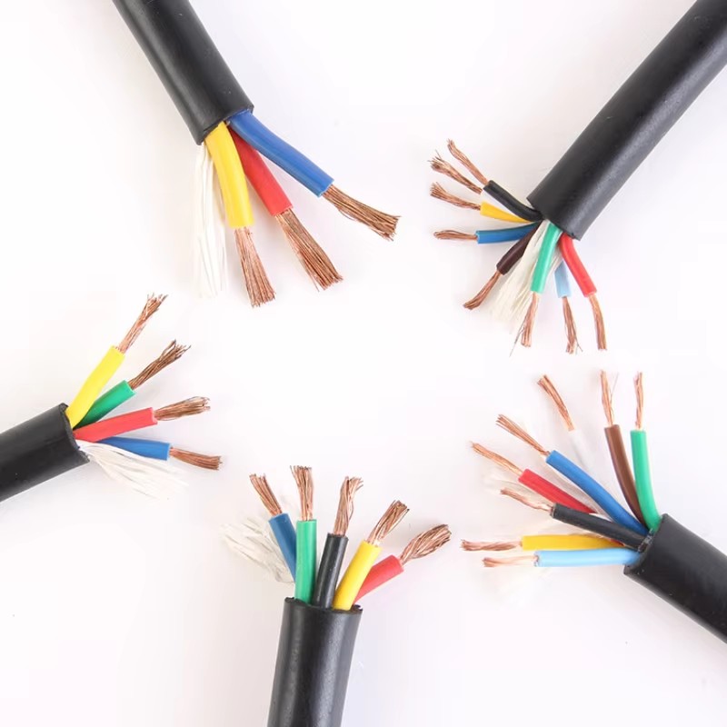 15 AWG 1.5MM2 RVV 2/3/4/5/6/7/8/10/12/14/16/18 コアピン銅線導体電気 RVV ケーブル黒