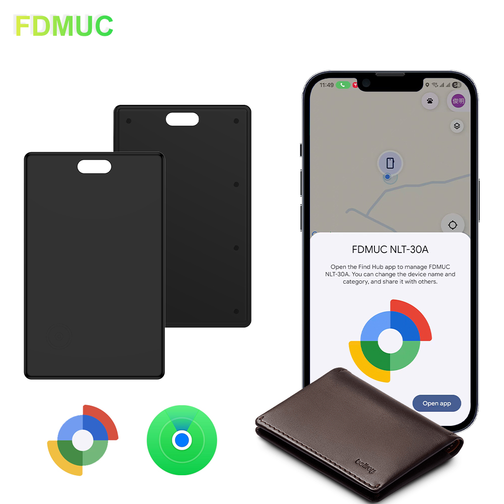 スマートタグウォレット追跡カードと互換性のあるiOS Androidは、荷物財布バックパック用のFind My Google Find Hubと連携します。