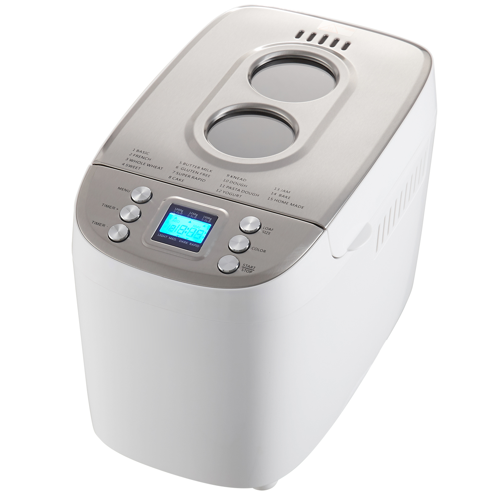 SucceBuy 3 LB パンメーカー 15-in-1 生地機ノンスティックセラミックパン自動パンメーカー、グルテンフリー設定付き