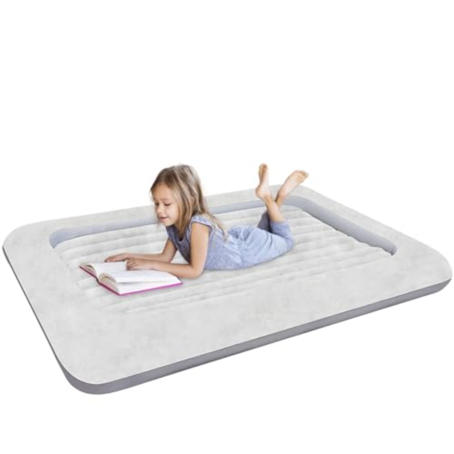 ポータブル高速子供用エアマットレス、ポータブル幼児用インフレータブルトラベルベッド、豪華な滑らかで快適な表面付きのエアマットレス