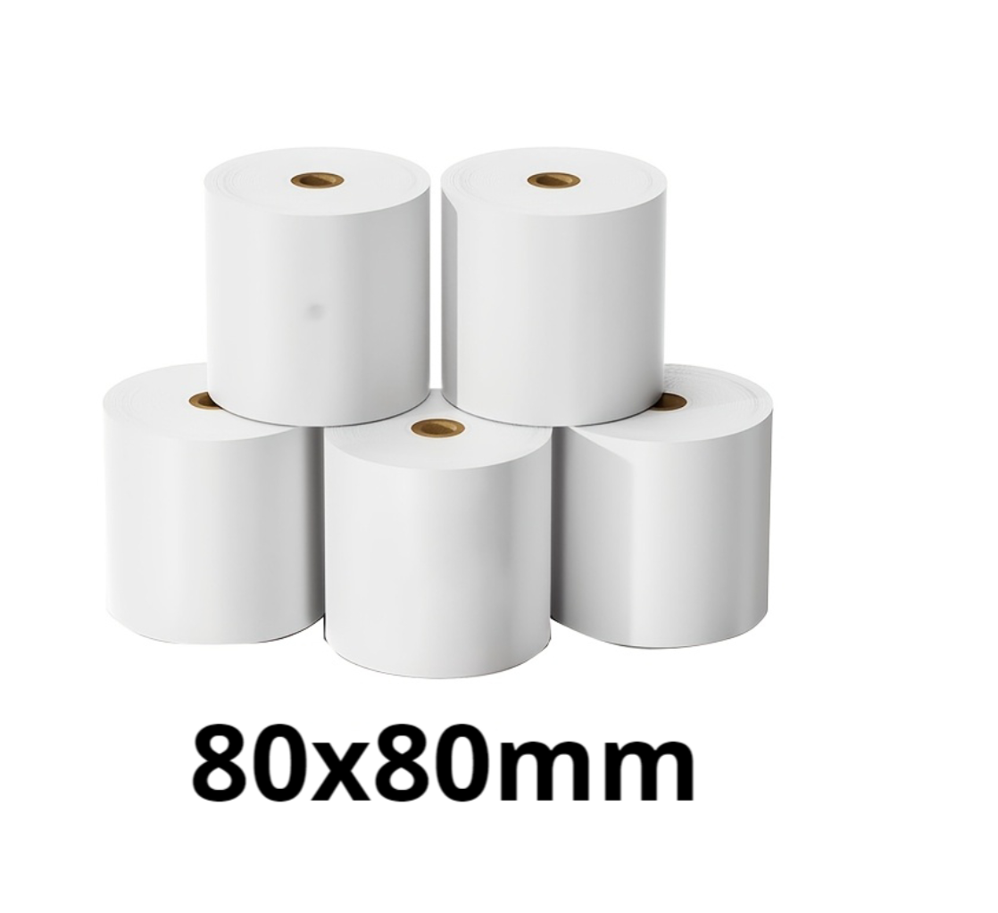 80*80 ミリメートル 70gsm 感熱紙ロール 50 メートルロング滑らかなクリア印刷ケータリング小売 POS レシート印刷に最適