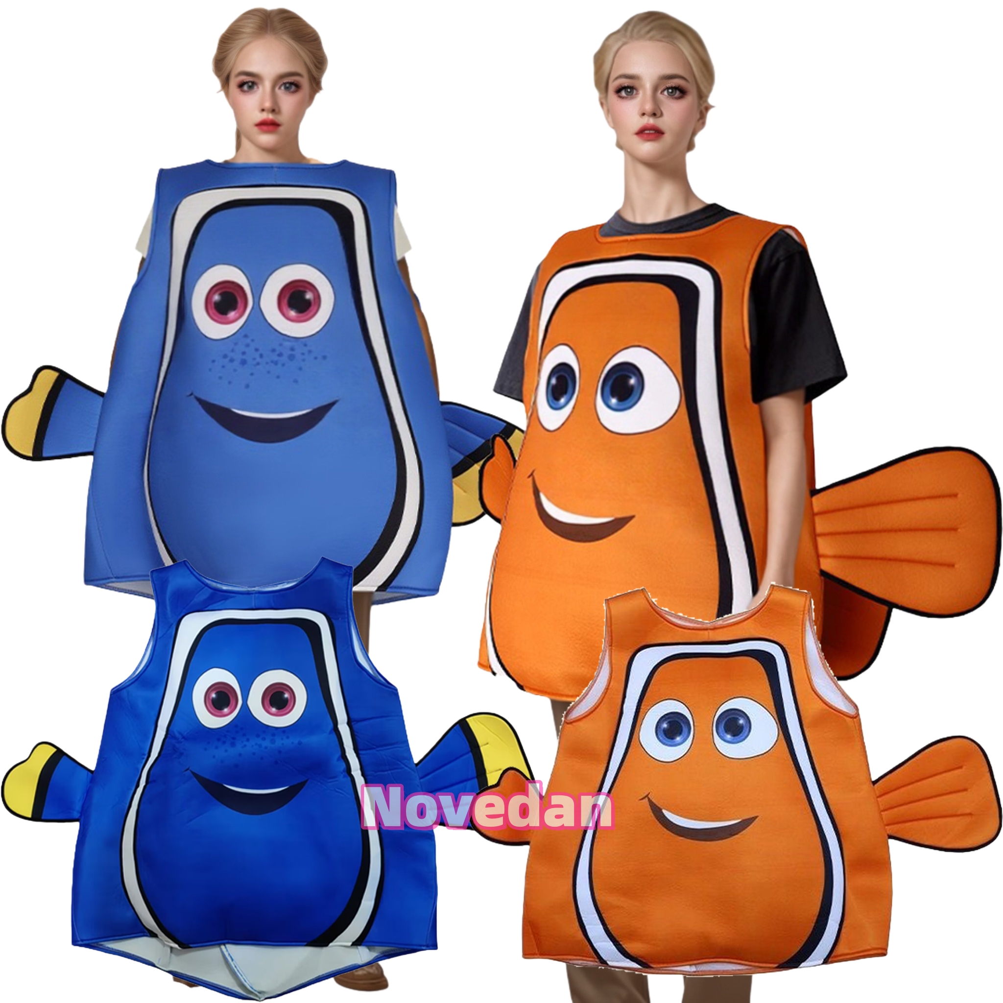 ファインドニモとドリー衣装大人アニメ水中動物カクレクマノミニモコスプレカーニバルパーティー仮装パフォーマンス衣装