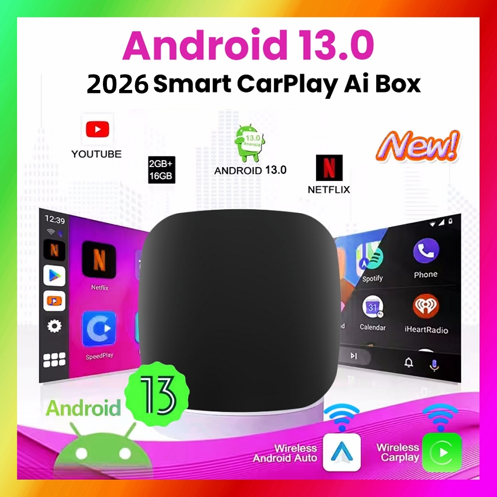 2025 CarPlay スマート Ai ボックス Android ワイヤレス CarPlay Android 自動アダプター Netflix 用 YouTube 車インテリジェントシステム 5GWiFi