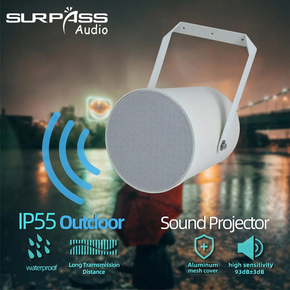 PA システム防水スピーカー IP55 20 ワット屋外一方向一方向投影拡声ステレオ壁掛けスピーカー