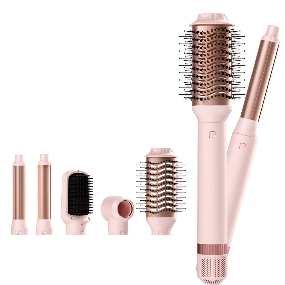 ヘアドライヤー ブラシ取り外し可能な 5-in-1 スタイリングおよび乾燥システムで、速乾性、カールのスムージングとスタイリング、矯正ブラシを実現