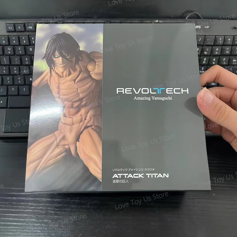 海洋堂リボルテックアメージングヤマグチ進撃の巨人エレンイェーガーアニメアクションフィギュアkoモデルコレクションおもちゃギフト