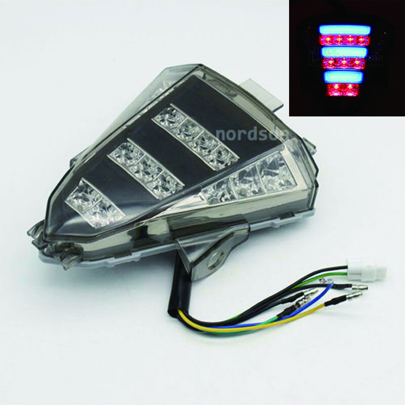 LED オートバイ統合テールライトブレーキリアストップライトヤマハ YZF R15 2014-2017 レーサーターンシグナルランプライト