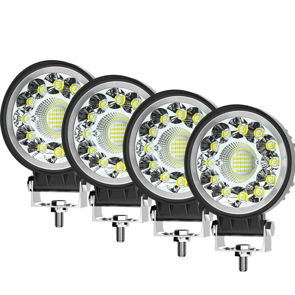 4 インチ 123 ワット LED バーオフロード 4X4 スポットライト 12V 24V ワークライトバージープトラック車トラクター SUV ATV バラ LED ヘッドライト