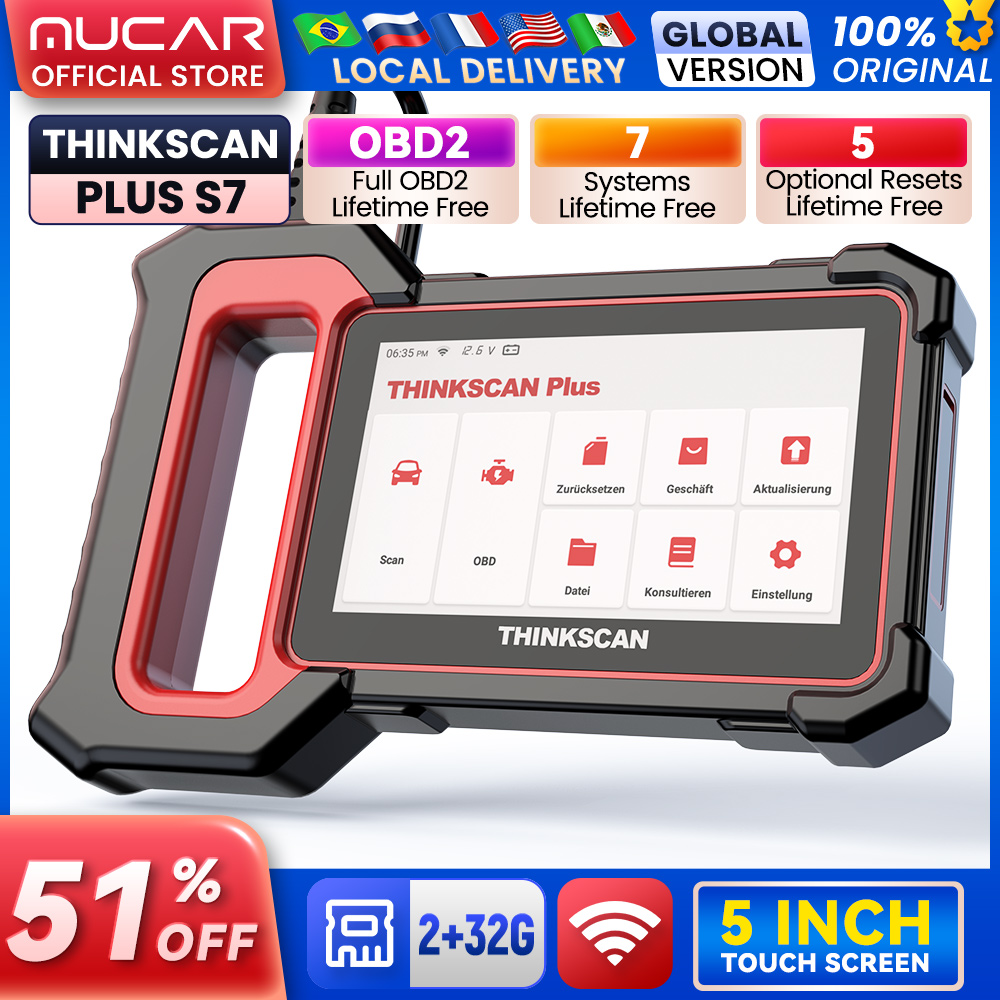 THINKSCAN PLUS S4/S6/S7 OBD2 車診断ツールマルチシステムスキャン ABS SRS ECM TCM BCM IC AC リセットコードリーダー自動スキャナ