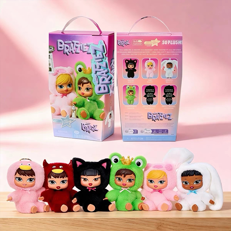 在庫あり本物の Mga Bratz Bratziez Iconz ぬいぐるみシリーズブラインドボックスキーホルダーバッグアクセサリー Cuteornament おもちゃ収集ギフト