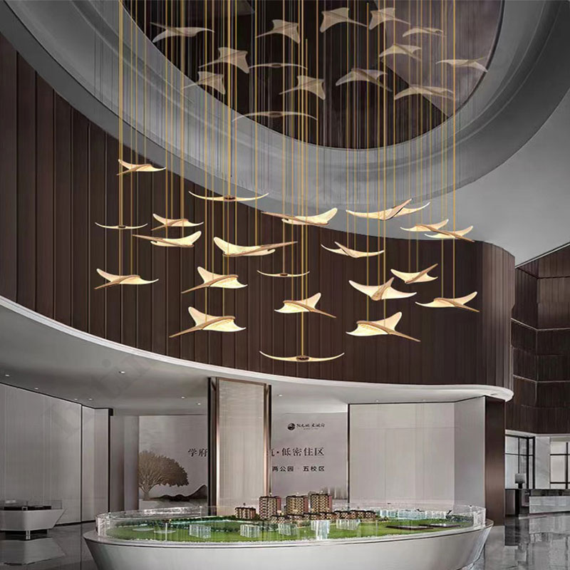 モダンな階段支店シャンデリア新しい高級ホームホテルアイオビー装飾 LED 屋内照明カスタマイズ可能なシャンデリア