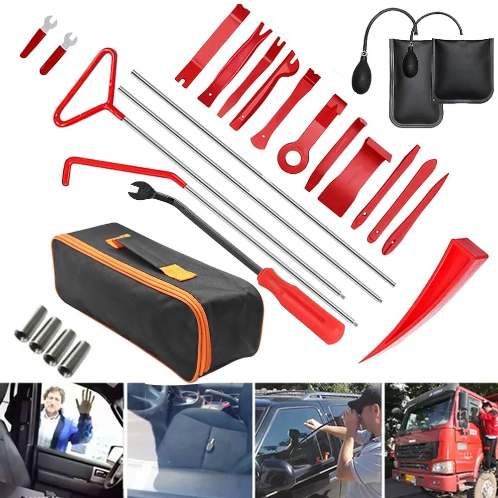 車のウェッジポンプ鍵屋肥厚ドア修理エアクッション緊急オープンロック解除ツールキットロングリーチグラバー付き