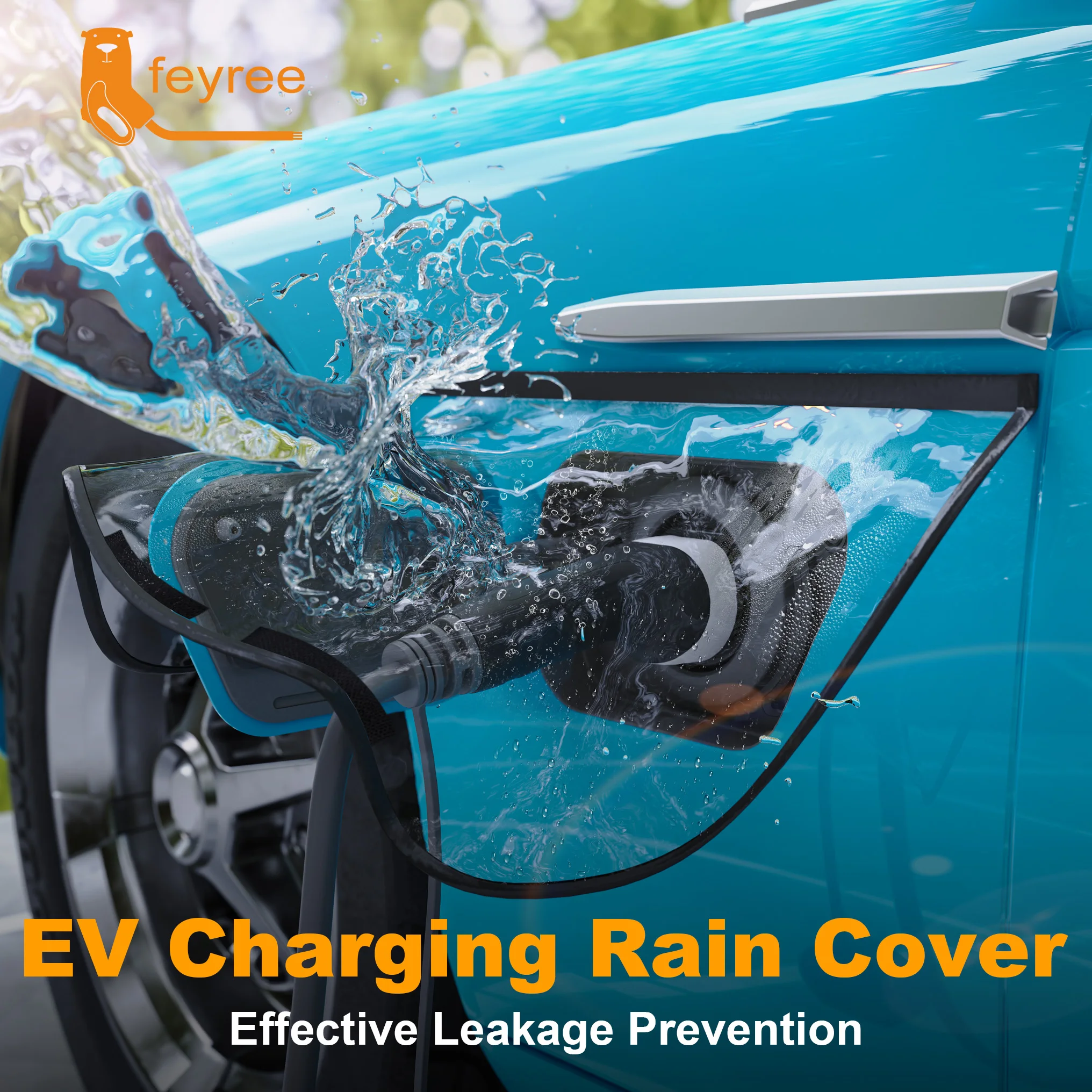 Feyree 電気自動車の充電器ポートカバー屋外防雨保護防塵カバーテスラモデル 3 Y SUV カーアクセサリー
