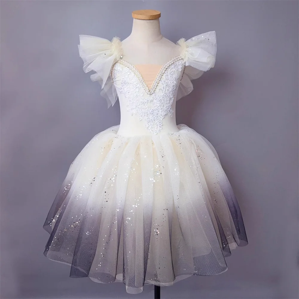 女の子バレエレオタードパーティーバレリンベビー服夏の女の子のドレス Vestido Infantil バレエドレスチュチュ子供衣装衣装