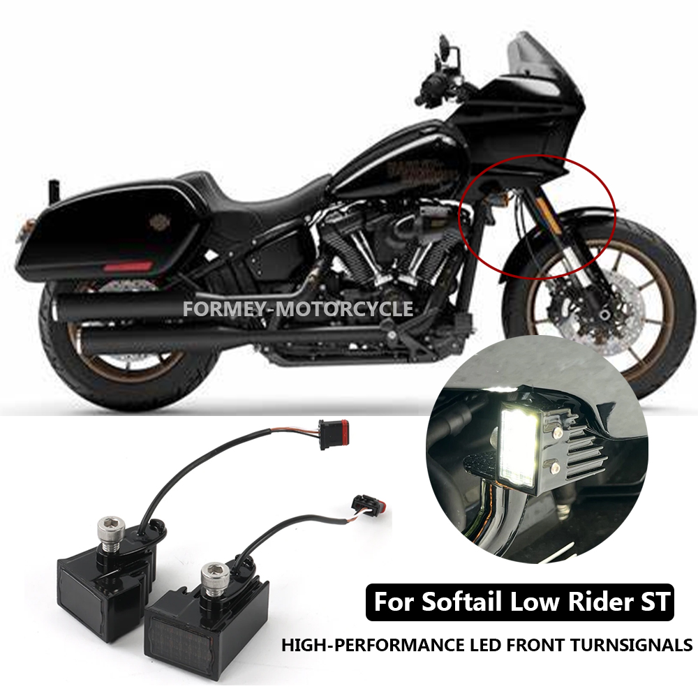 ハーレーソフテイルローライダー ST El ディアブロ FXRST FXLRST 新しいオートバイアクセサリー高性能 LED フロントターンシグナル 2022