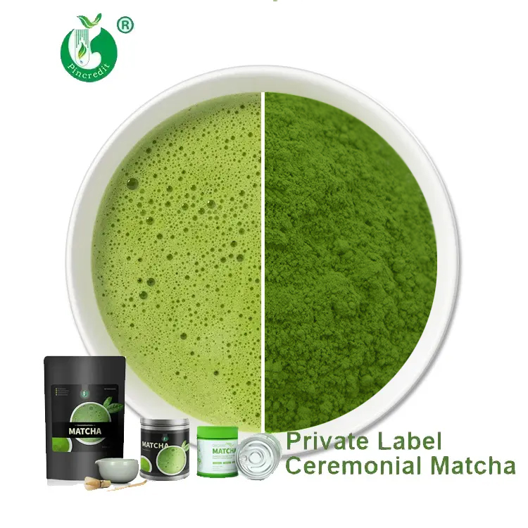 Pincredit バルク価格プライベート ラベル EU 標準抹茶有機儀式グレード抹茶緑茶粉末