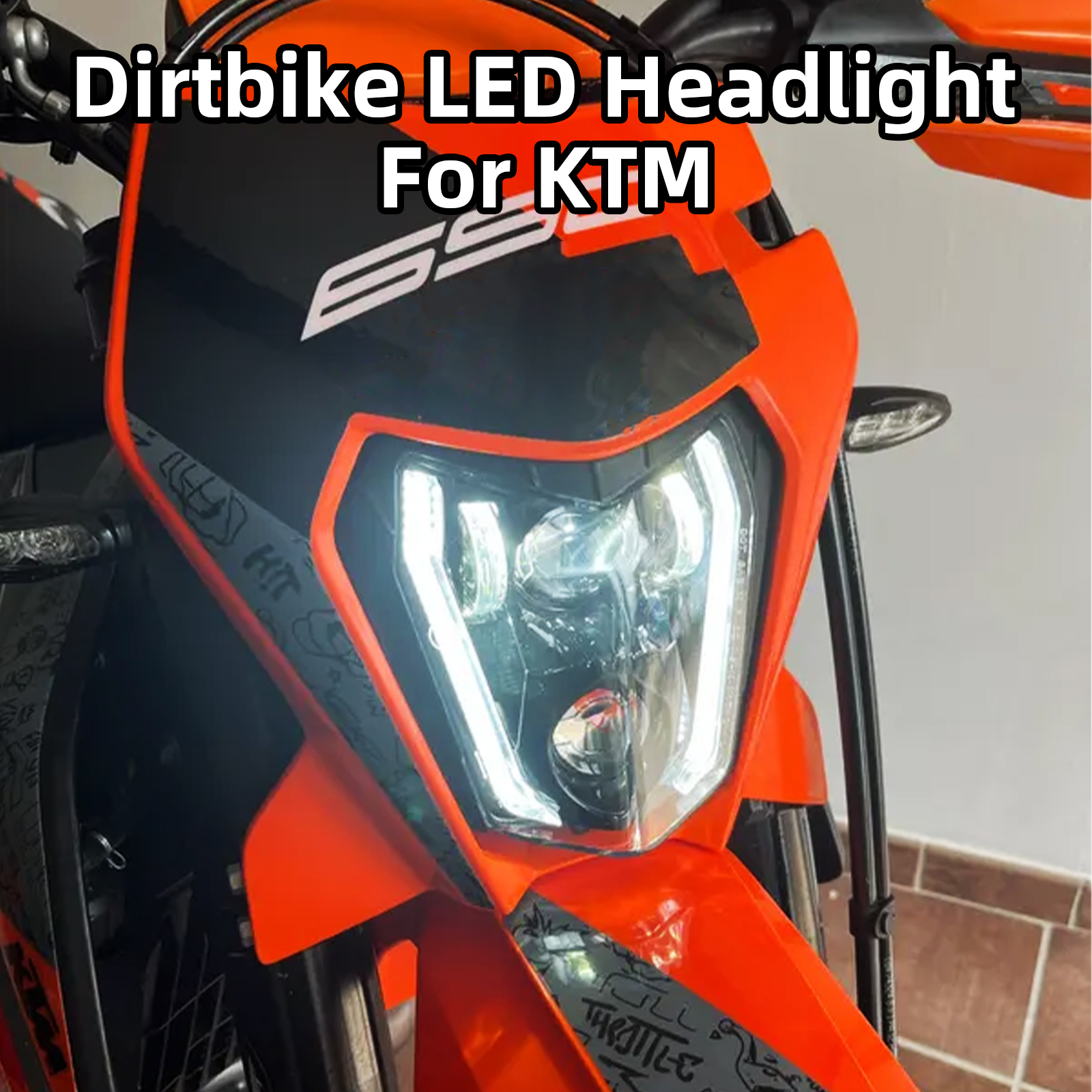 E24 オートバイ LED ヘッドライト KTM 690 SMC R エンデューロ R 125 150 200 250 300 350 450 500 EXC EXC-F XC-W XCF-W ダートバイクヘッドランプ
