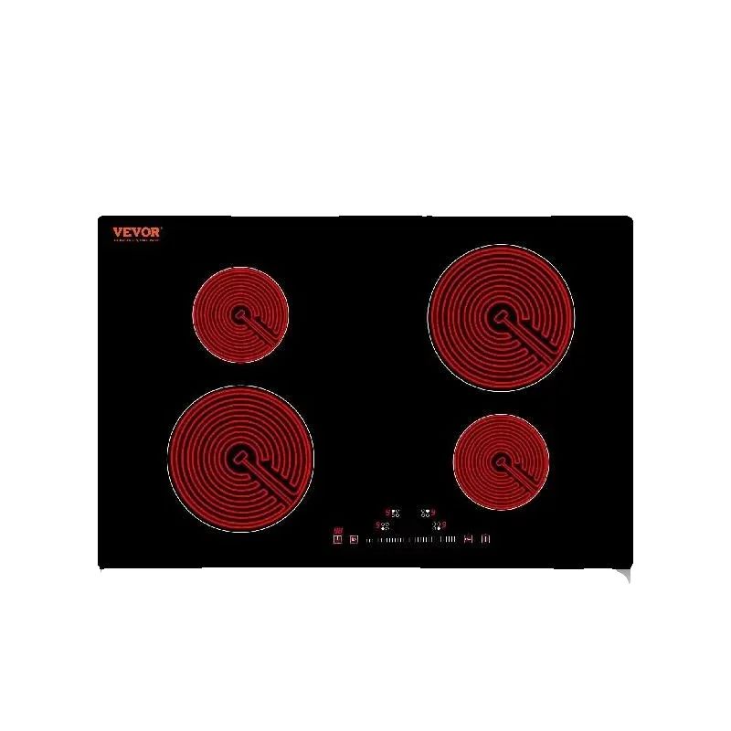 SucceBuy 2/4/5 バーナー内蔵誘導ストーブトップ 12/24/30 インチセラミックガラス電気クックトップ家庭用商業調理
