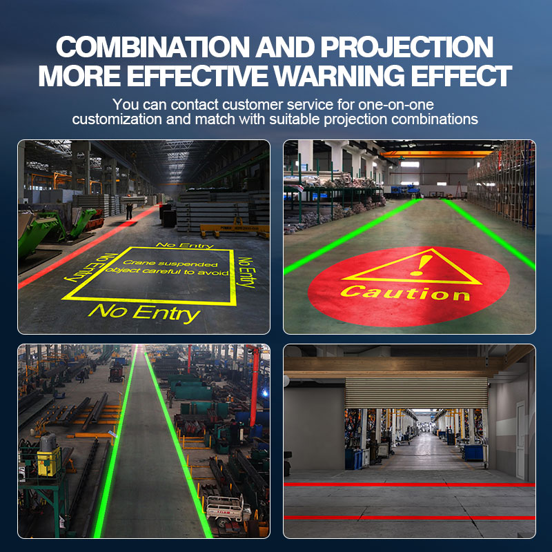 Industrial Laser Safety Line Projector Adjustable Projection Width Forklift Warning Boundary Marker Light for Warehouse Factory