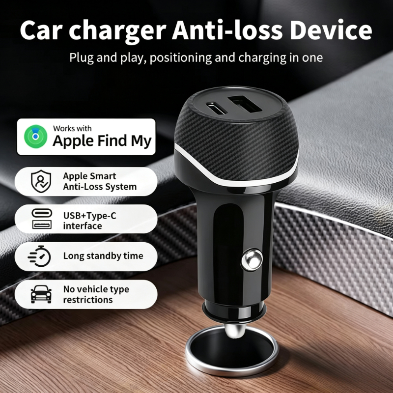 車の充電 GPS ロケーター トラッカー 20 ワット USB 電話充電器急速充電タイプ C QC3.0 iPhone で Find My Apple 公式アプリ