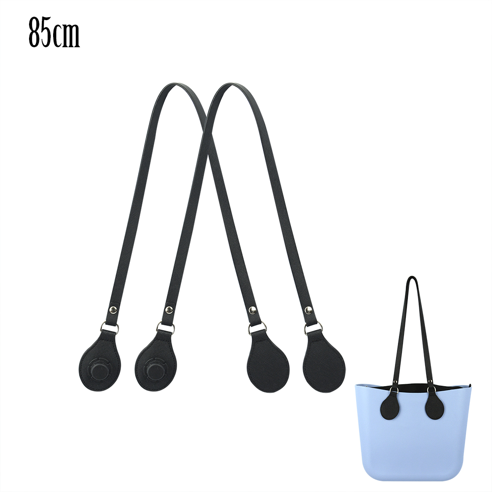 新着 Tanqu ロングエッジ塗装ハンドルフェイクレザーフラット PU ベルトドロップエンドとシルバーリベット OBag 用 EVA O バッグ本体