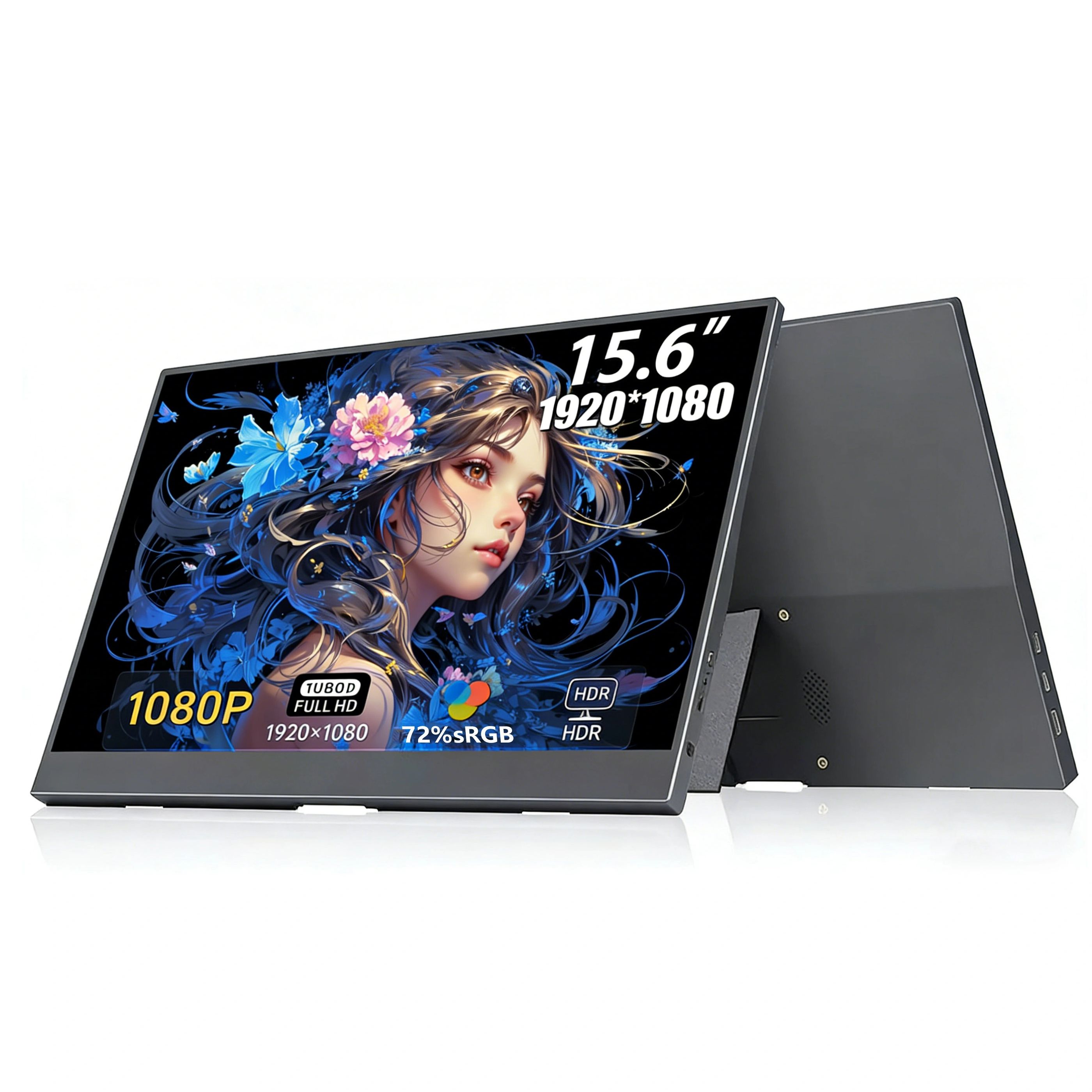 AHXJKA 15.6 インチポータブルモニターゲーム超薄型ラップトップ画面エクステンダー FHD IPS LED 60Hz ラップトップ XBox PS4/5 スイッチ PC