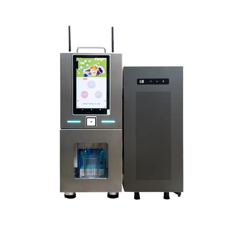 商業ミニデスクトップスムージー自動販売機カスタムシングルカップブレンダー無人セルフサービスフルーツカップベンダー