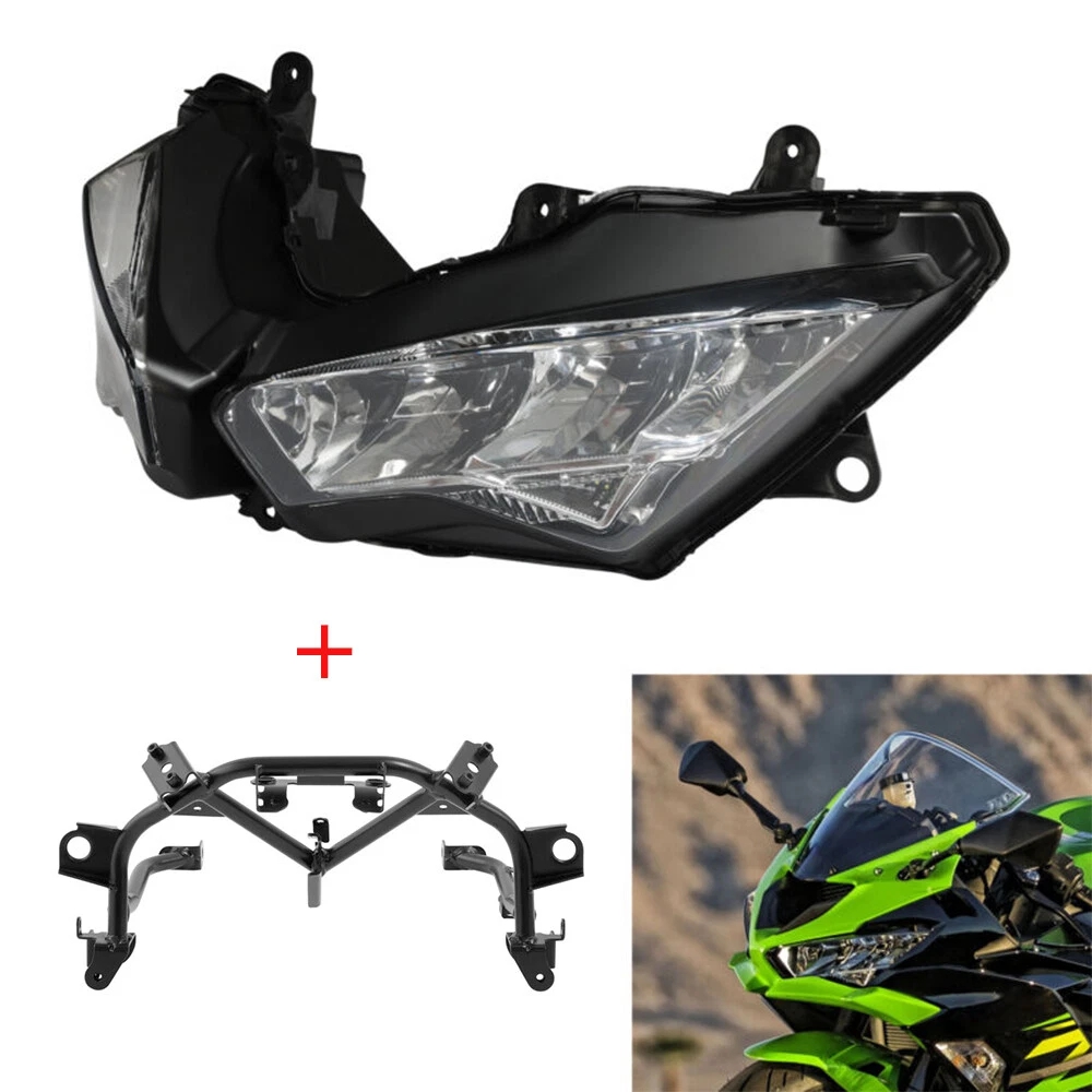 LED ヘッドライトアセンブリフェアリングステーブラケット Kawasaki Ninja 650 2020-2025 に適合