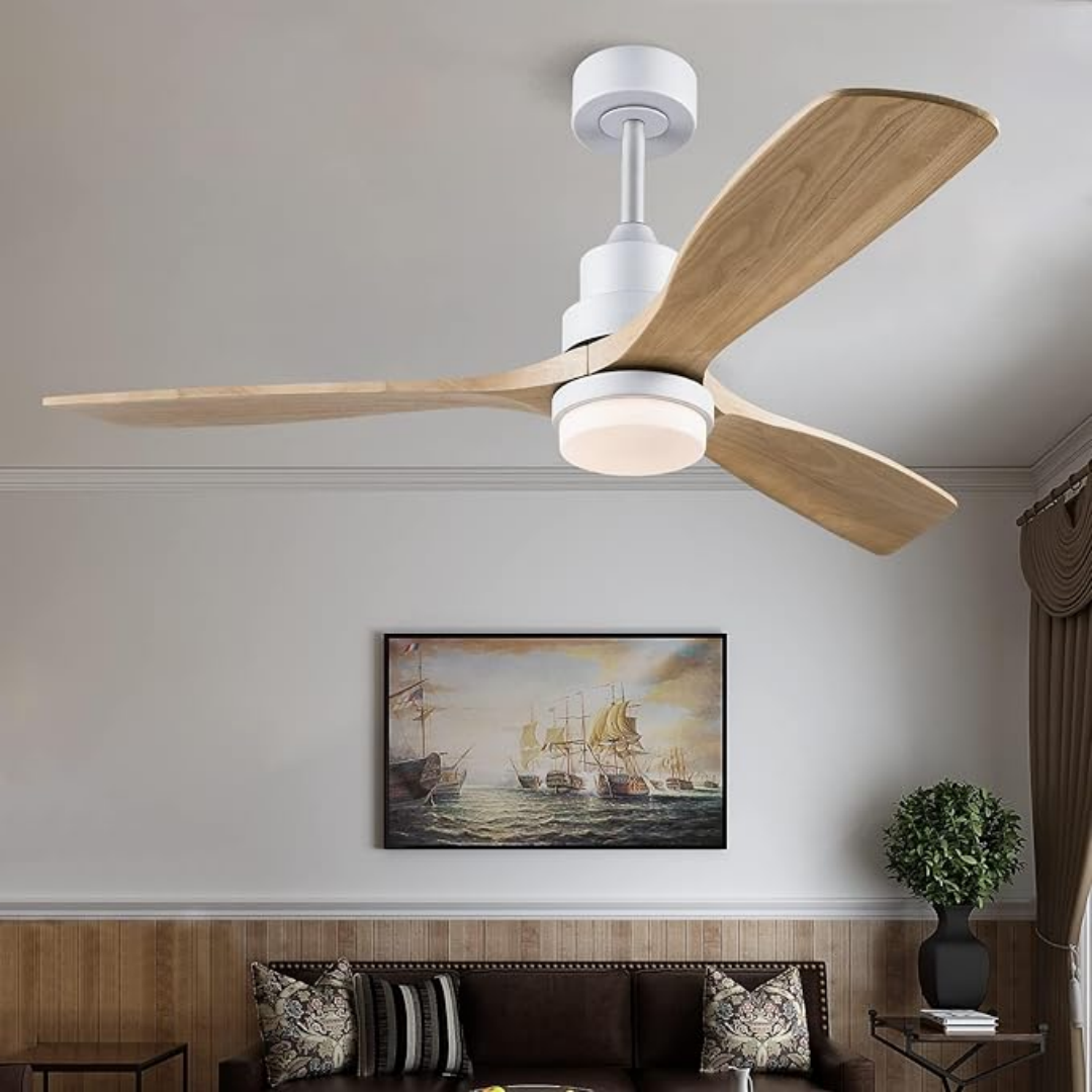 60 インチレトロシーリングファンライトとコントロール家庭用寝室ダイニングルームラウンジ屋外木製シーリングファンライト