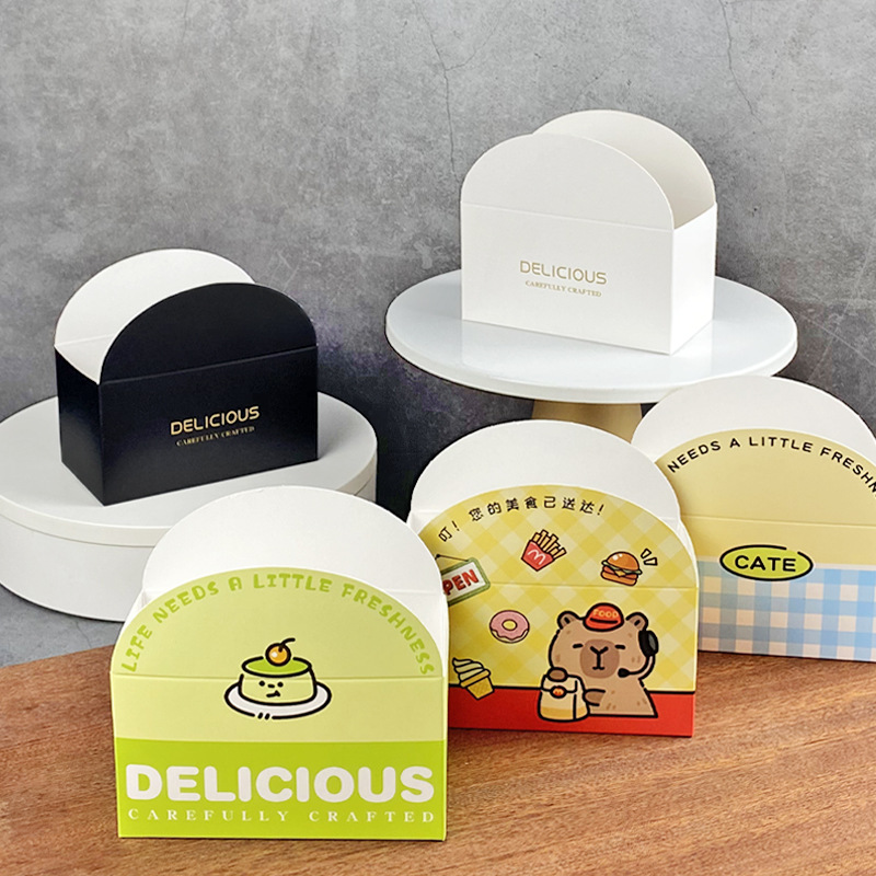 100 個漫画紙デザート包装箱サンドイッチトーストパンドーナツ DIY 食品おやつゲスト用品パーティーに最適