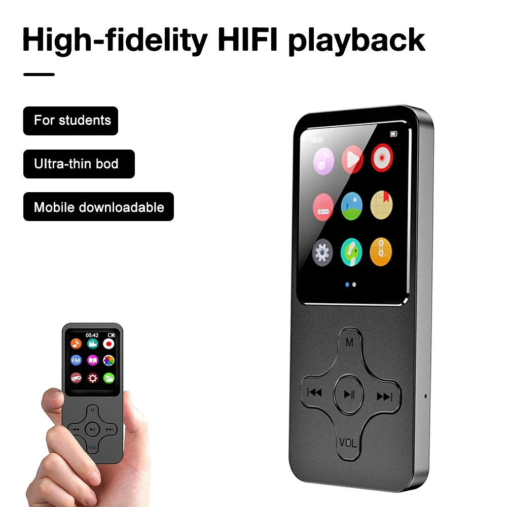MP3 プレーヤー Bluetooth 互換スピーカー 8/16/32/64/128 ギガバイト HiFi 音楽スピーカーミニポータブルウォークマンラジオ FM 録音電子書籍