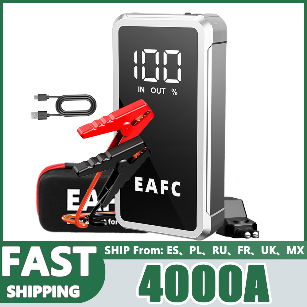 EAFC 4000/2000/1000A 車のジャンプスターター電源銀行 12V ポータブル緊急起動充電器 forCars ブースターバッテリー始動装置