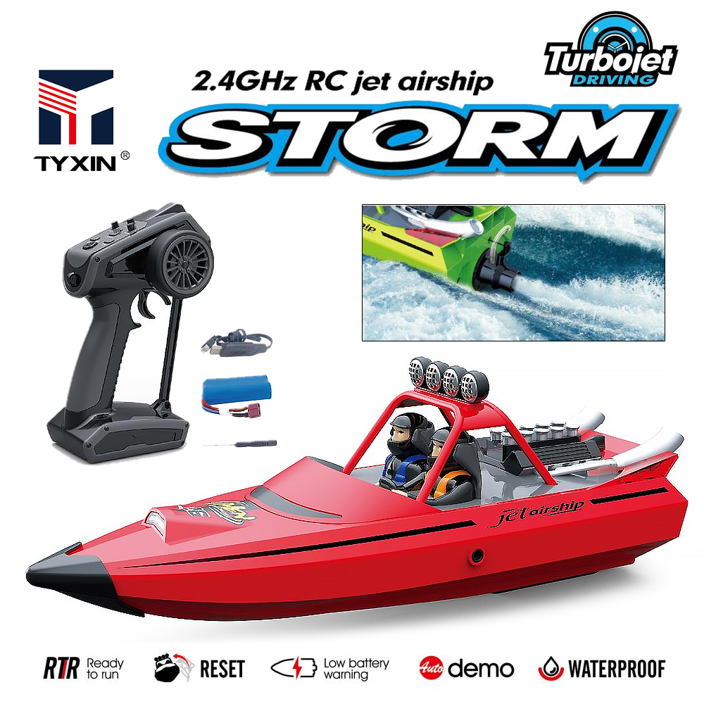 TY725 RC ボートターボジェットポンプ高速リモコンジェットボート低バッテリー警報機能大人子供のおもちゃギフト